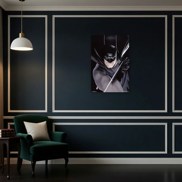 Alt view image 4 of 4 - Batman Portrait Poster Print - Iconic Superhero Art