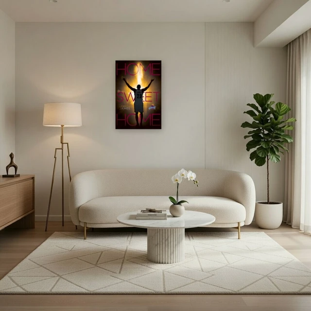 Alt view image 3 of 4 - Cleveland Cavaliers LeBron James Home Sweet Home Poster Print