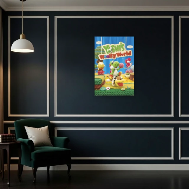Alt view image 4 of 4 - Yoshi's Wooly World Poster - Vibrant Adventure Art