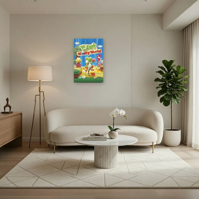 Alt view image 3 of 4 - Yoshi's Wooly World Poster - Vibrant Adventure Art