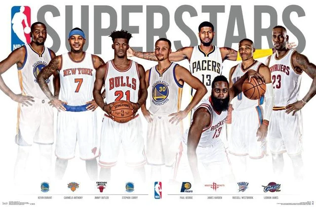 Main image of NBA Superstars Poster Print - Vibrant 34 x 22 Artwork