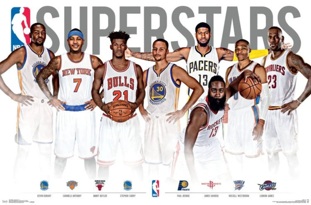 Alt view image 2 of 4 - NBA Superstars Poster Print - Vibrant 34 x 22 Artwork
