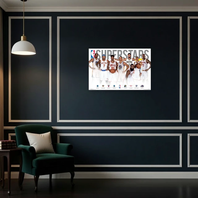Alt view image 4 of 4 - NBA Superstars Poster Print - Vibrant 34 x 22 Artwork