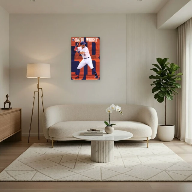 Alt view image 3 of 4 - New York Mets - David Wright 14 Poster Print