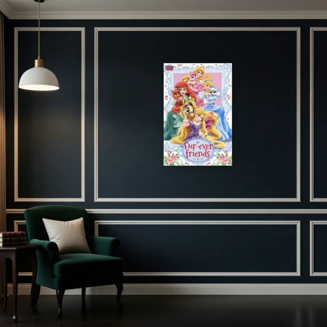 Alt view image 4 of 4 - Princess Palace Pets Poster Print - Enchanting Artwork for Kids