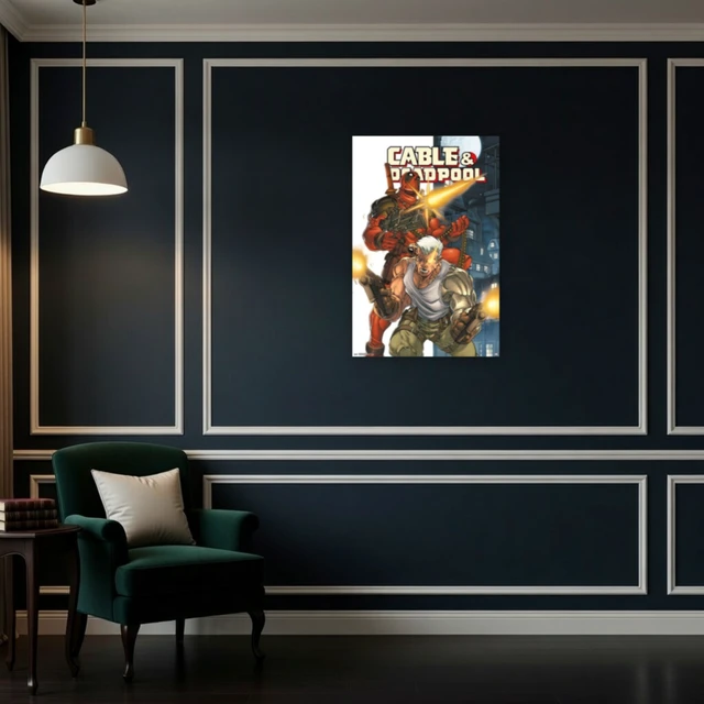 Alt view image 4 of 4 - Cable and Deadpool Poster Print - Action-Packed Art