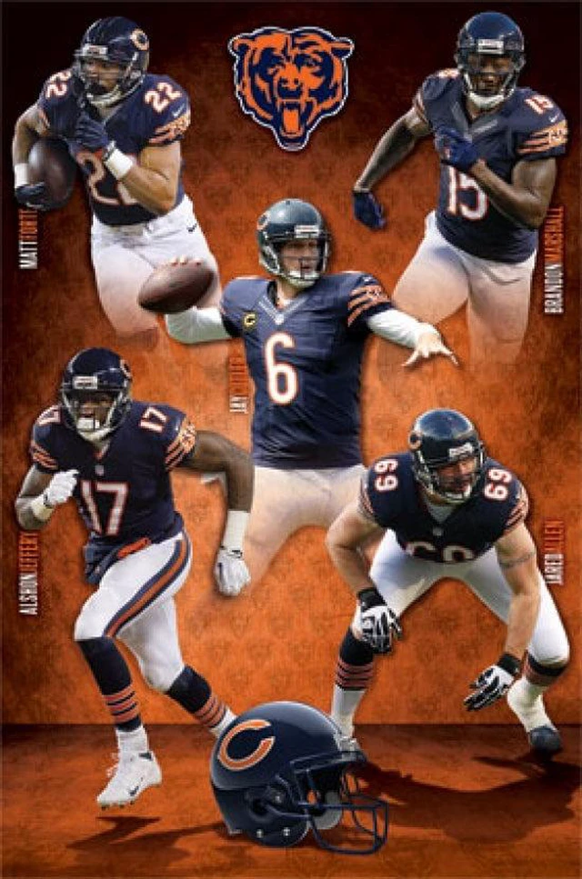 Main image of Chicago Bears Team 14 Poster Print - NFL Fan Art (24 x 36)