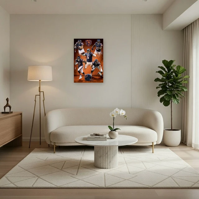 Alt view image 3 of 4 - Chicago Bears Team 14 Poster Print - NFL Fan Art (24 x 36)