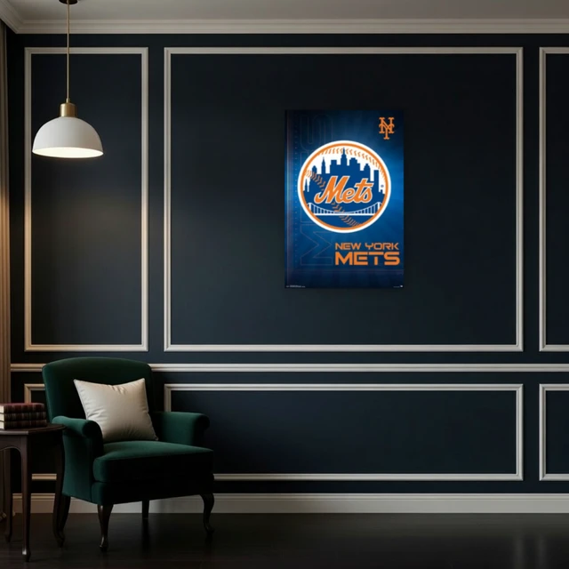 Alt view image 4 of 4 - New York Mets Logo Poster Print