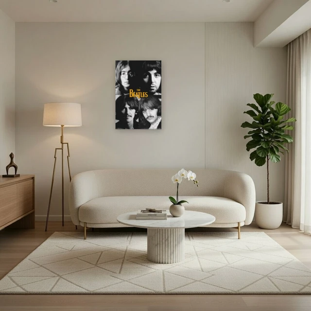 Alt view image 3 of 4 - The Beatles Grid Poster Print - Iconic Music Art (22x34)