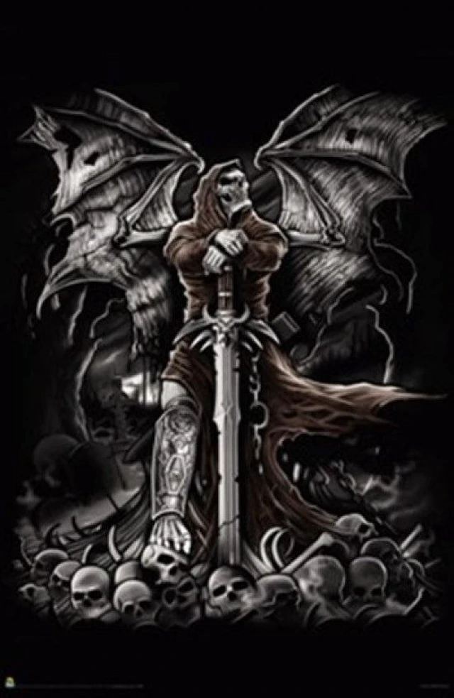 Main image of Grim Reaper Sword Poster - Dark Art Print