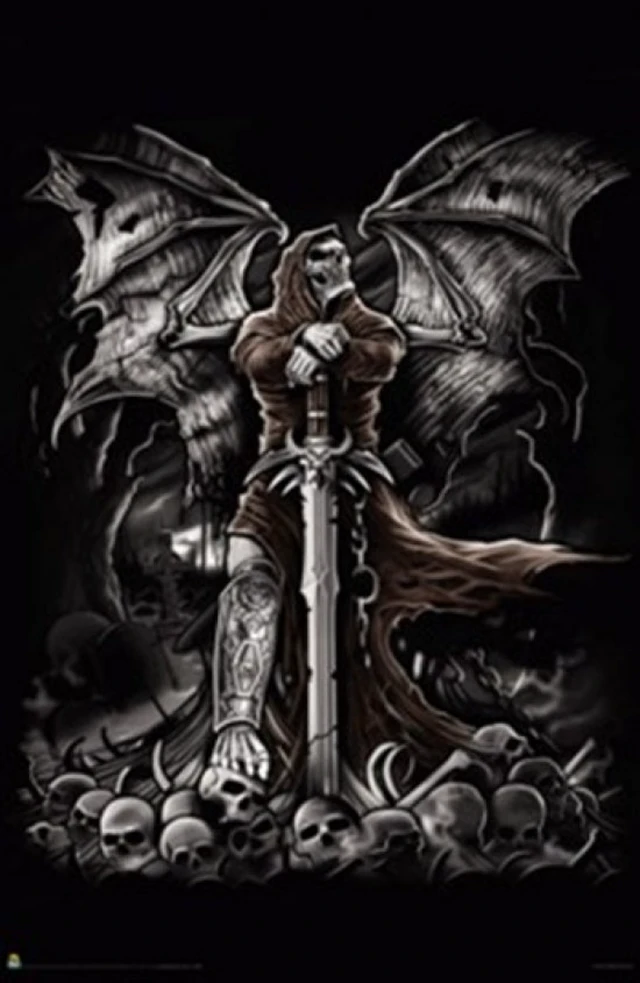 Alt view image 2 of 4 - Grim Reaper Sword Poster - Dark Art Print