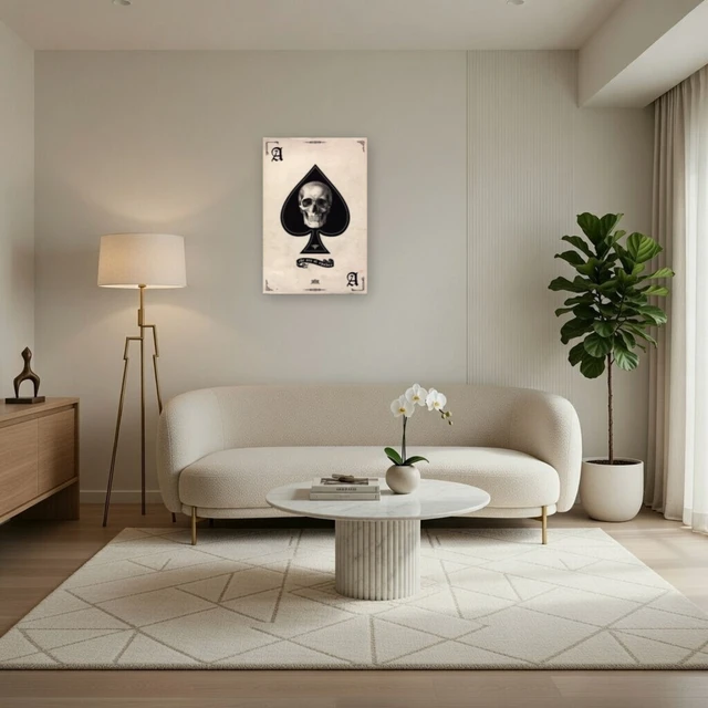 Alt view image 3 of 4 - Ace of Spades Card Poster - Classic Playing Card Art
