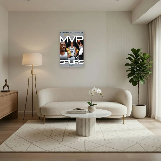 Alt view image 3 of 4 - 2014 San Antonio Spurs Kawhi Leonard NBA Finals MVP Poster Print
