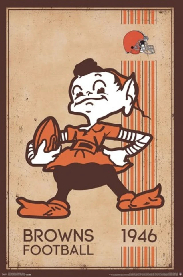 Alt view image 2 of 4 - Cleveland Browns Retro Logo Poster Print