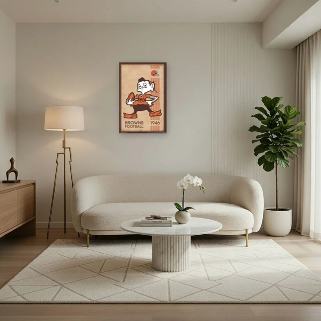 Alt view image 3 of 4 - Cleveland Browns Retro Logo Poster Print