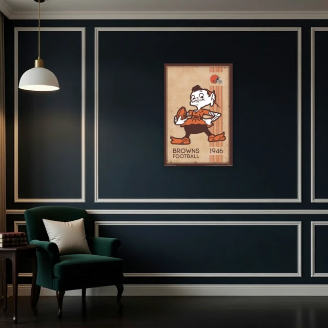 Alt view image 4 of 4 - Cleveland Browns Retro Logo Poster Print