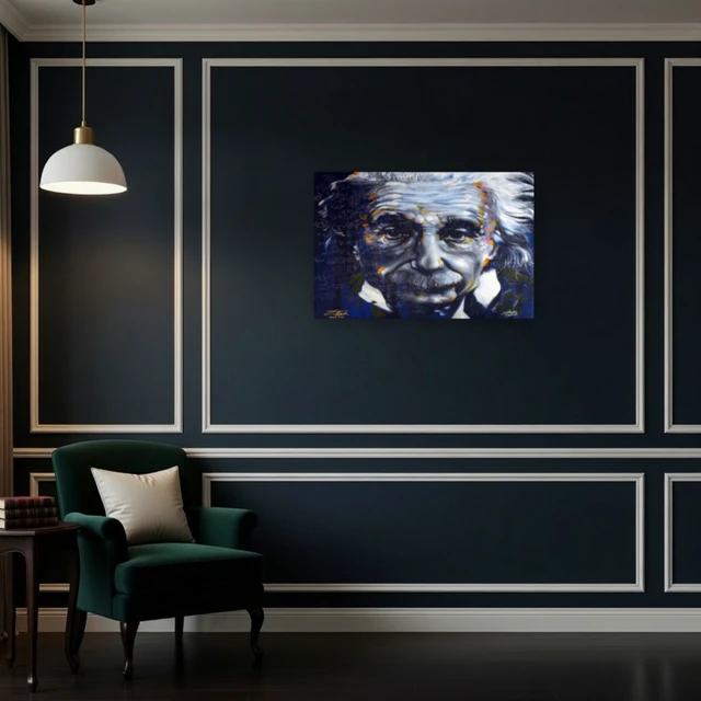 Alt view image 4 of 4 - Albert Einstein Poster Art by Stephen Fishwick