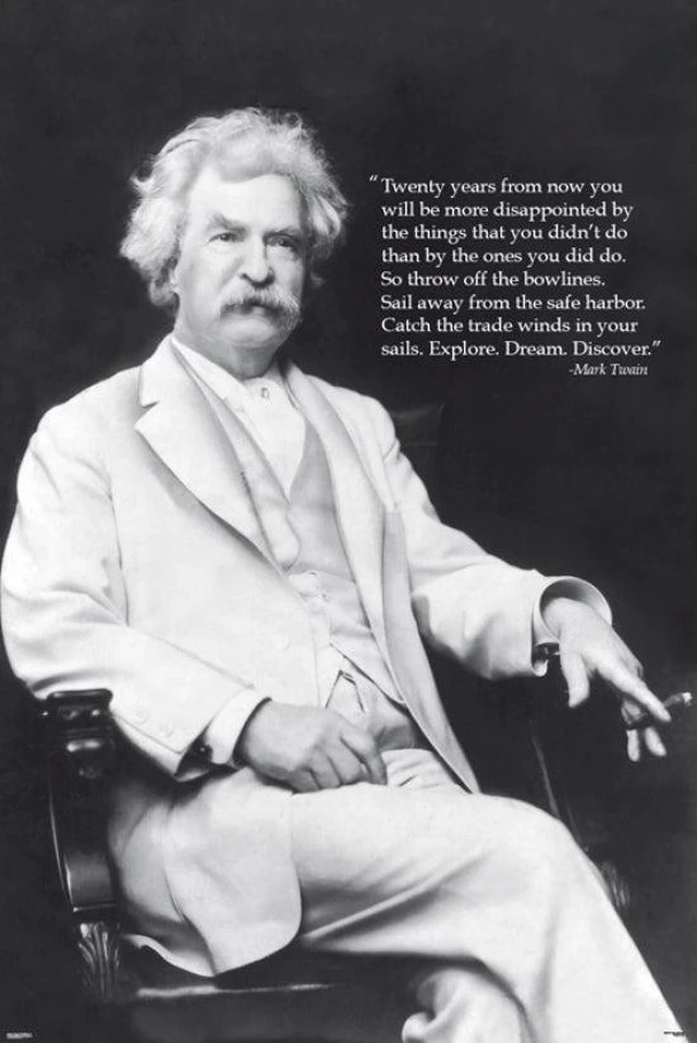 Main image of Mark Twain Discover Poster - Inspirational Wall Art