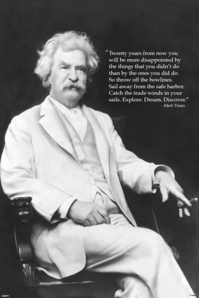 Alt view image 2 of 4 - Mark Twain Discover Poster - Inspirational Wall Art