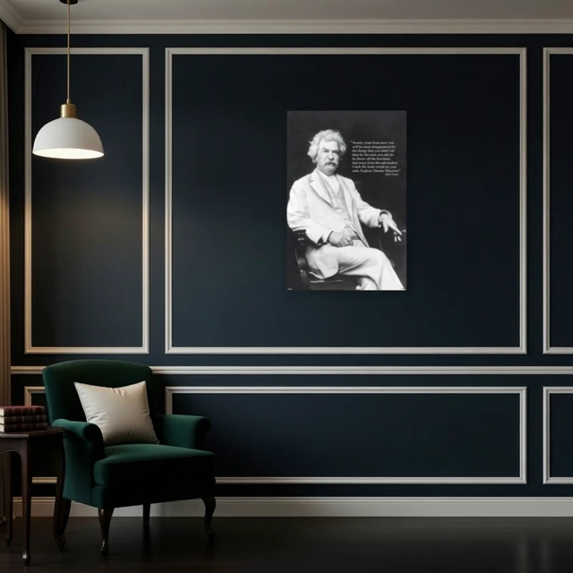 Alt view image 4 of 4 - Mark Twain Discover Poster - Inspirational Wall Art