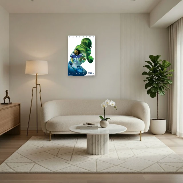 Alt view image 3 of 4 - Seattle Seahawks - Marshawn Lynch Poster Print