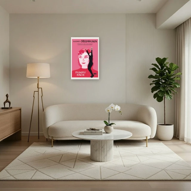 Alt view image 3 of 4 - Audrey Hepburn Funny Face Poster - Classic Hollywood Art