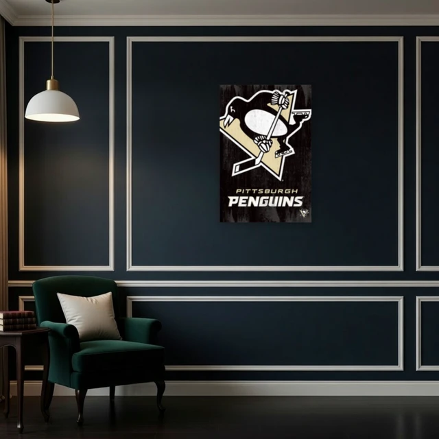Alt view image 4 of 4 - Pittsburgh Penguins Logo Poster - Sports Wall Art