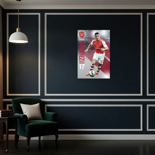 Alt view image 4 of 4 - Arsenal Emirates Alexis Sanchez Poster - 2014-2015 Season