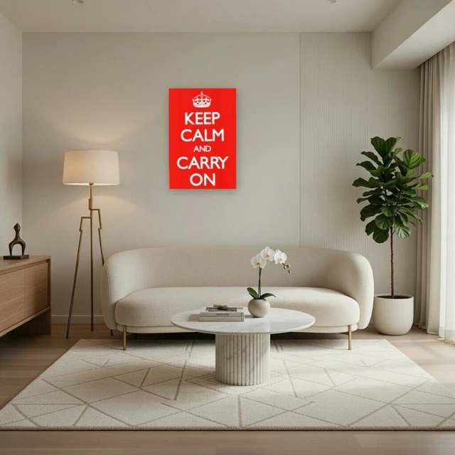 Alt view image 3 of 4 - Keep Calm Red Poster - Motivational Wall Art