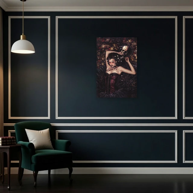 Alt view image 4 of 4 - Skull Girl Poster Art Print by Victoria Frances