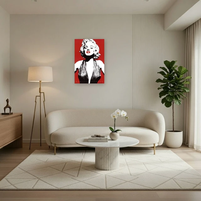 Alt view image 3 of 4 - Marilyn Monroe Red Poster Art Print (24x36)