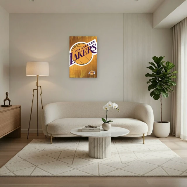 Alt view image 3 of 4 - Los Angeles Lakers Logo Poster Print 22x34
