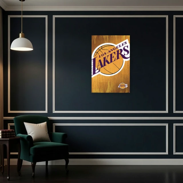 Alt view image 4 of 4 - Los Angeles Lakers Logo Poster Print 22x34