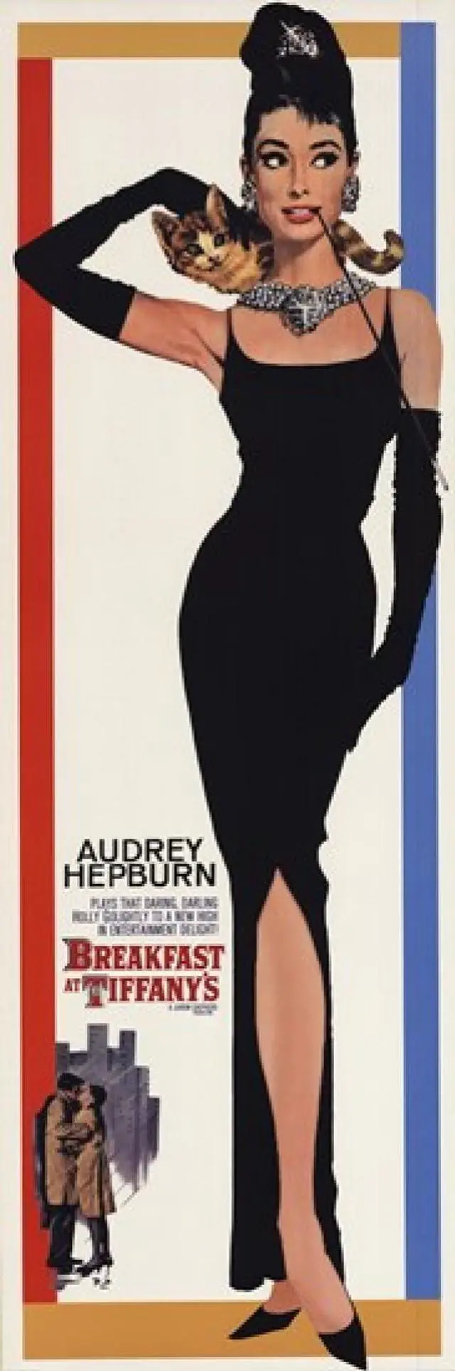 Main image of Audrey Hepburn - Breakfast at Tiffany's - Cat - Door Poster Print (21 x 62)