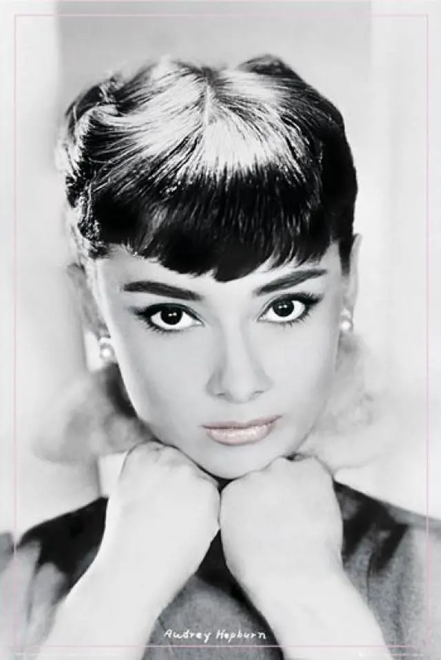 Main image of Audrey Hepburn - Lips Black & White Poster Print (24 x 36)