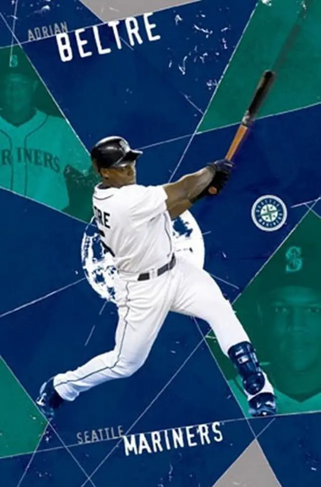Main image of Adrian Beltre Seattle Mariners Poster Print (24 x 36)