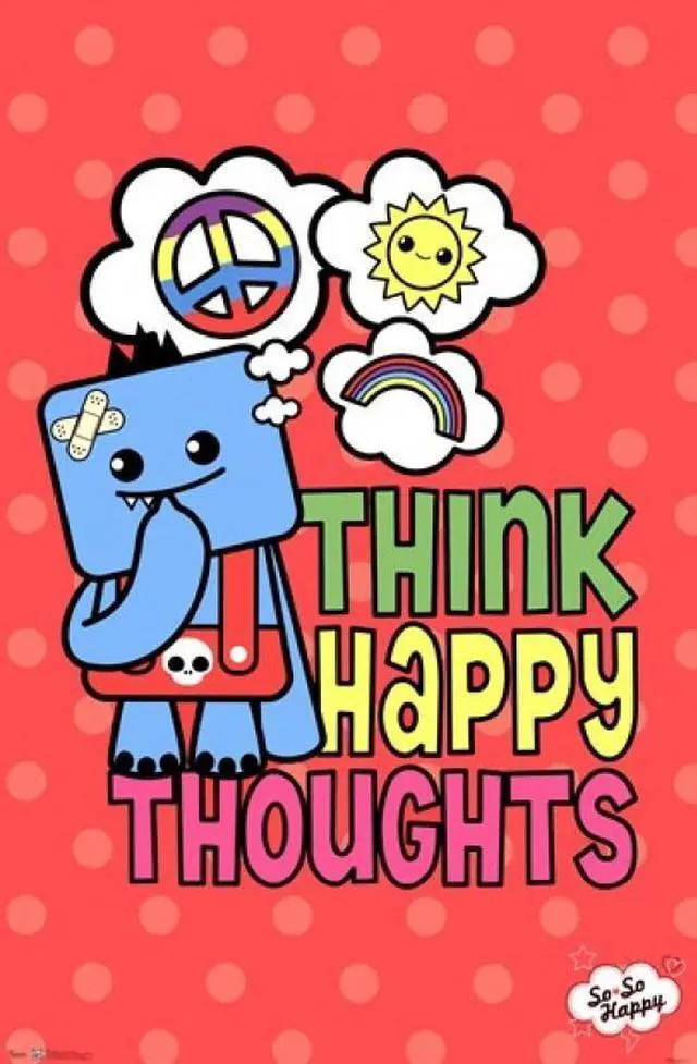 Main image of So So Happy - Happy Thoughts Poster Print (24 x 36)