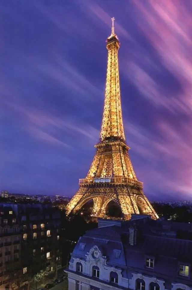 Main image of Eiffel Tower at Dusk Poster Print (22 x 34)