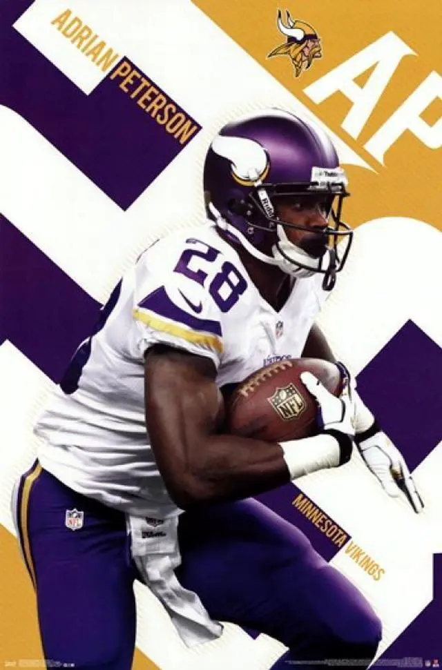 Main image of Minnesota Vikings - A Peterson 13 Poster Print (24 x 36)