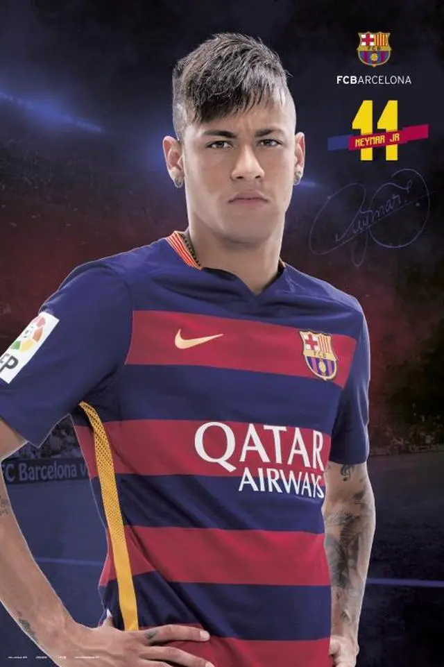 Main image of Fc Barcelona Neymar Pose 2015-2016 Poster (24 x 36)