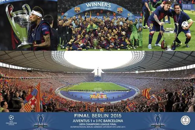Main image of Fc Barcelona Champions Stadium Celebration Poster (36 x 24)