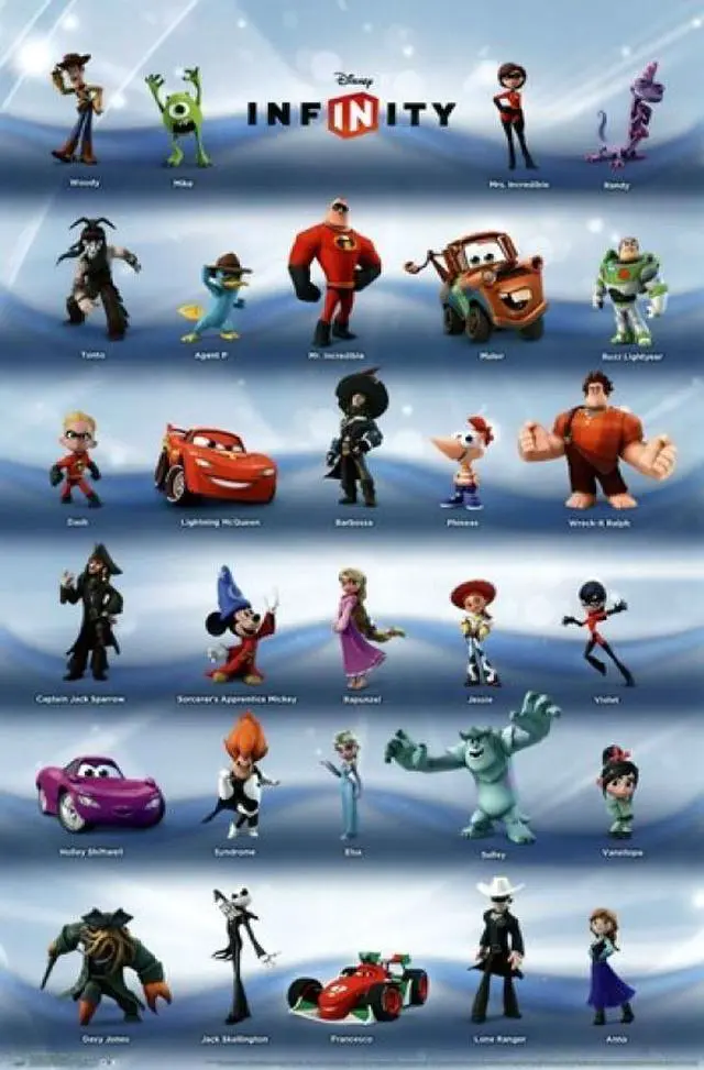 Main image of Disney Infinity - Phase 1 Grid Poster Print (22 x 34)