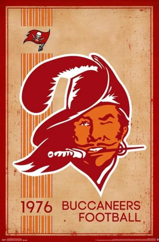 Main image of Tampa Bay Buccaneers - Retro Logo 14 Poster Print (22 x 34)