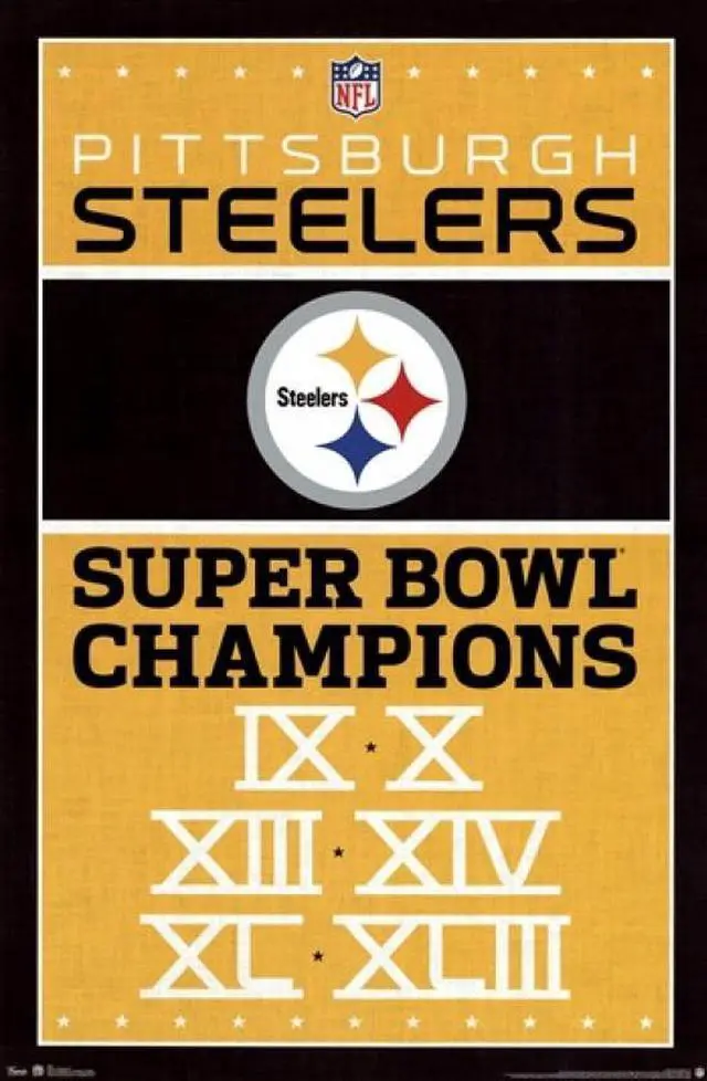 Main image of Pittsburgh Steelers - Champions 13 Poster Print (24 x 36)