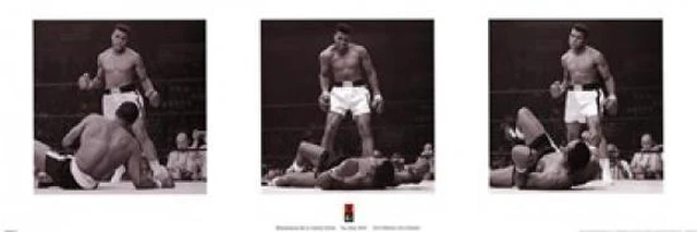Main image of Muhammad Ali 1965 Knockout Against Sonny Liston Triptych Poster