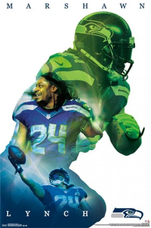 Main image of Seattle Seahawks - M Lynch 15 Poster Print (24 x 36)