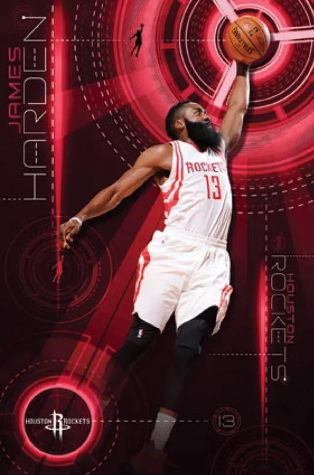 Main image of Houston Rockets - James Harden 15 Poster Print (22 x 34)