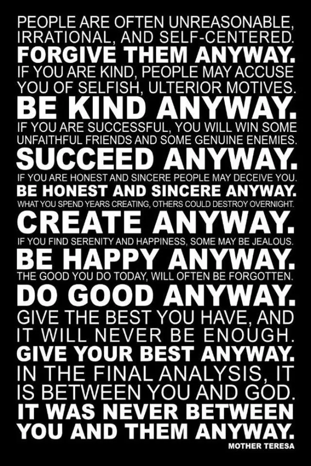Main image of Posterazzi PYRPAS0750 Mother Teresa - Quote Poster Print - 24 x 36 in.