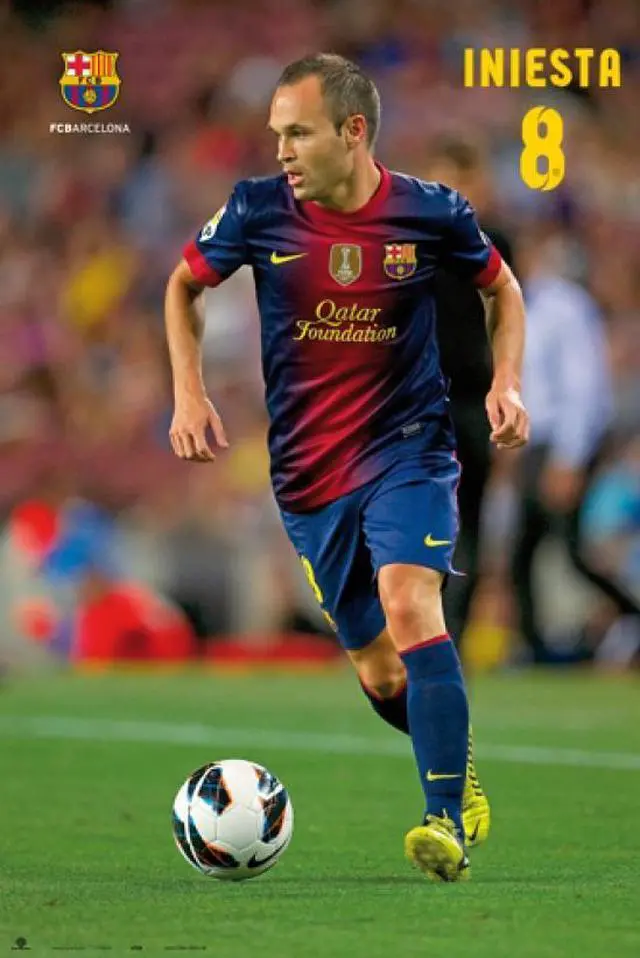 Main image of Andres Iniesta Soccer Poster Print By (24 X 36)